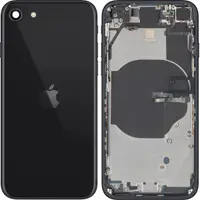 Capac Baterie Apple iPhone SE (2022), Cu Carcasa Mijloc, Negru (Midnight), Swap