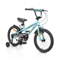Bicicleta unisex 18 inch Moni Byox Pixy Turcoaz cu roti ajutatoare