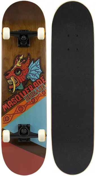Skateboard Masquerade Brigade, multicolor, placă 7 straturi
