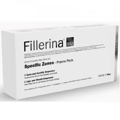 Kit Grad 5 Plus Fillerina 932: Tratament pentru Ochi și Pleoape, 15 ml + Tratament pentru Buze și Conturul Buzelor, 7 ml, Labo