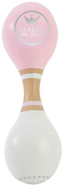 Jucarie din lemn Bam Bam - Maracas, Pink