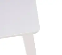 Set masuta si 2 scaunele cu spatar pentru copii Ginger Home White din lemn, margini rotunjite,potrivit pentru activitatiteme,gradinita,after school,greutate suportata 40kg