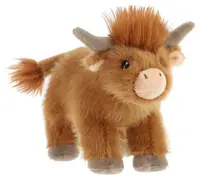 Jucărie de pluș interactivă Keel Toys Keeleco – vacă Highland în picioare, cu sunet, 15 cm