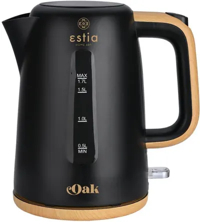 Fierbător electric Estia - Oak, 2200W, 1.7 l, negru