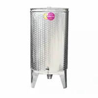 Butoi Cisterna Inox 320L pentru Vin cu Capac Flotant Etansare Parafina