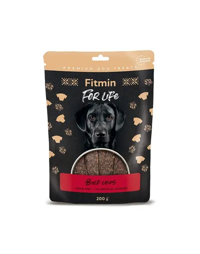 FITMIN For Life Beef Chips felii de vită 200 g recompensă pentru câini