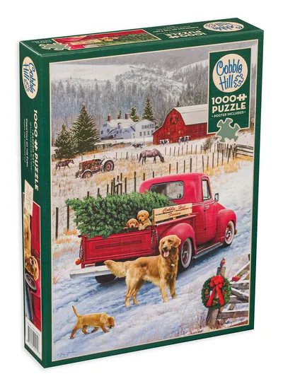 Puzzle Cobble Hill din 1000 de piese - Craciun la ferma