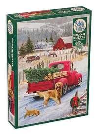 Puzzle Cobble Hill din 1000 de piese - Craciun la ferma