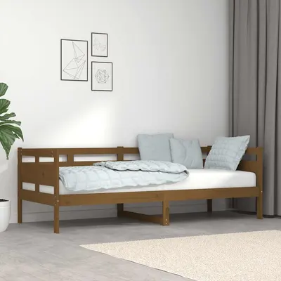 vidaXL Pat de zi, maro miere, 80x200 cm, lemn masiv de pin