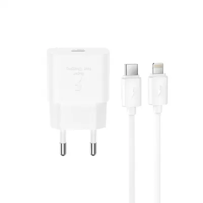 Incarcator Retea Cu Cablu Lightning XO Design L167, 25W, 3A, 1 x USB-C, Alb