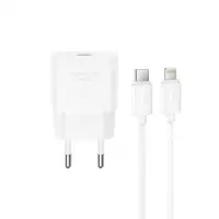 Incarcator Retea Cu Cablu Lightning XO Design L167, 25W, 3A, 1 x USB-C, Alb