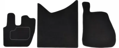 Covor podea MAMMOOTH Velours, 3 buc., fata spate, set, culoare neagra, potrivit RVI PREMIUM 2 10.05