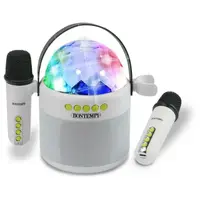 Boxa wireless, Bontempi, Cu 2 microfoane Wireless si efecte de lumina disco , Pentru copii, White