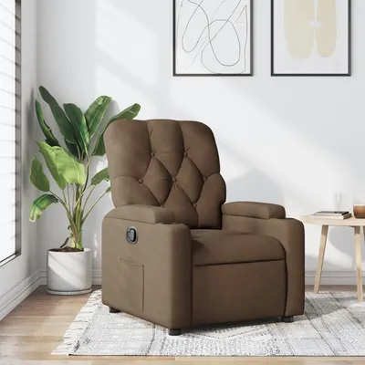 Gossi fotoliu rabatabil, maro, material textil