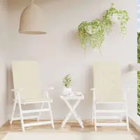 Gossi perne scaun cu spatar inalt 2 buc, crem, tesatura oxford