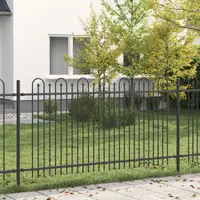 vidaXL Gard Arcuș cu Vârfuri DRONTEN 200 x 150 cm Negru