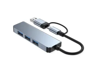 HUB USB type C/USB-A cu 3 x USB 2.0-A + USB 3.2-A, Value 12.99.1145