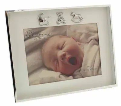 Rama foto placată cu argint Bambino