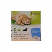 Antiparazitar intern pentru pisici Drontal Cat 2 tab cutie