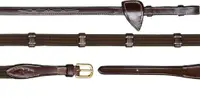 Dy'on 5/8 Web Reins With 9 Leather Loops Bruin -
