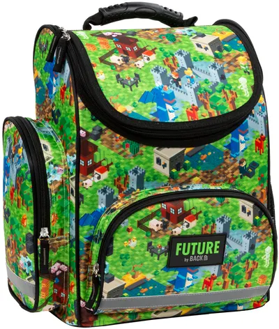 Ghiozdan ergonomic BackUp Future - Game Backpack cu 1 compartiment