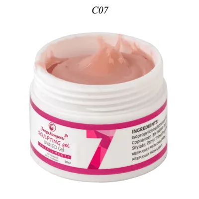 Gel UV Construcție FSM 50ml #07 – Gel Cover Nude Bej Autonivelant Profesional, Ultra Rezistent