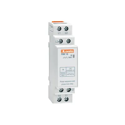 Releu trifazat pentru monitorizate tensiune, WITHOUT NEUTRAL, Lipsa faza AND INCORRECT PHASE SEQUENCE, 208…480VAC 50/60HZ