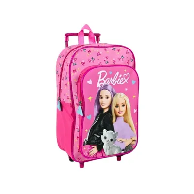 Ghiozdan troller, Perletti, model Barbie, 36 cm, colecția Barbie