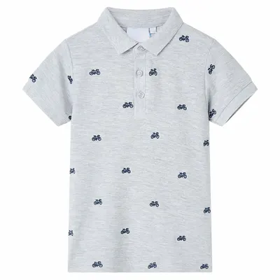 Tricou polo pentru copii, gri melange, 92
