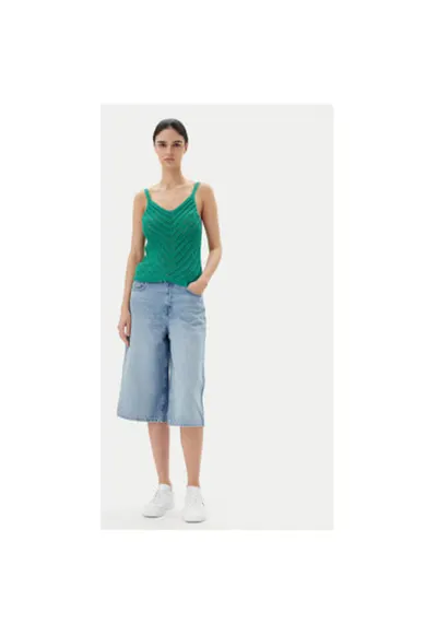 Pantaloni scurti din denim dama 15344292 - Bumbac - Albastru - Albastru