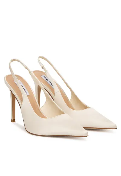 Pantofi dama - stiletto - sintetic/textil - alb