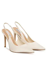 Pantofi dama - stiletto - sintetic/textil - alb