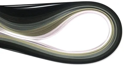 Panglici pentru quilling Em art - 5 mm/39 cm, gri/negru (100 buc.)