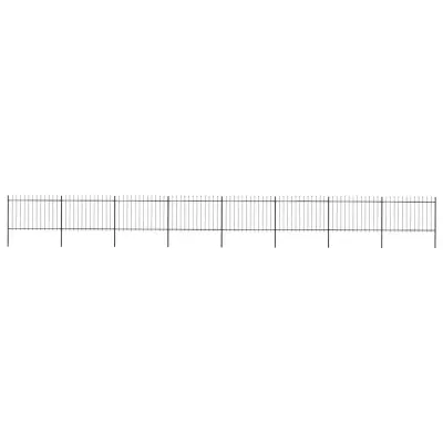 vidaXL Gard de grădină cu vârf tip suliță din oțel 1339x120 cm, negru