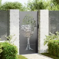 vidaXL Poartă de grădină 85 x 200 cm Oțel vopsit în pulbere Blocat