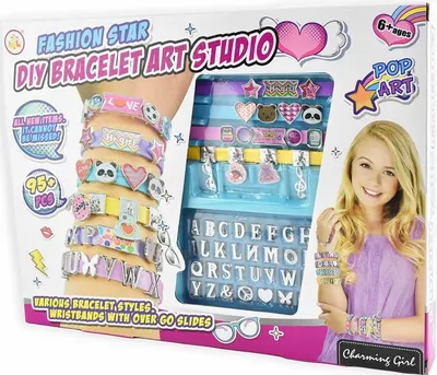 Trusă creativă Robetoy - Brățară amuletă DIY, 95 piese