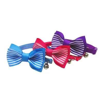 Zgarda textila, albastra, eleganta, 1 cm x 31 cm, pentru caini de talie mica