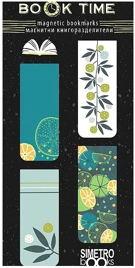 Semne de carte magnetice Simetro Book Time - Lemons and flowers