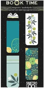 Semne de carte magnetice Simetro Book Time - Lemons and flowers