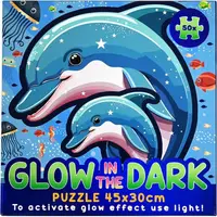 Puzzle fosforescent - Viata marina, 50 piese