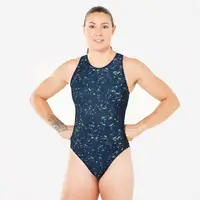 Costum de baie întreg Water-polo All sand Bleumarin Damă