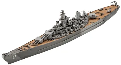 Model de asamblat Revell Militar: Vas de război USS New Jersey