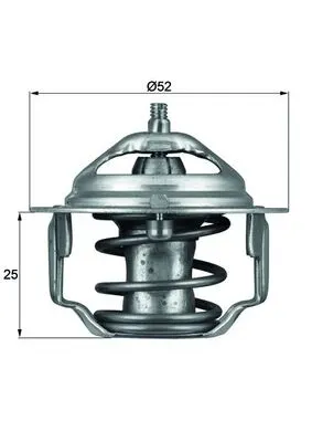 Termostat Lichid Racire (82 C) Potrivit Chevrolet Aveo Kalos, Spark; Chrysler Voyager Ii; Daihatsu Charmant, Cuore I, Cuore Ii, Cuore Iii, Cuore Iv, Cuore Vi, Feroza, Hijet 0.6-3.3 04.69