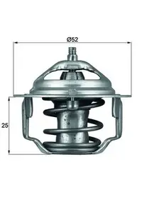 Termostat Lichid Racire (82 C) Potrivit Chevrolet Aveo Kalos, Spark; Chrysler Voyager Ii; Daihatsu Charmant, Cuore I, Cuore Ii, Cuore Iii, Cuore Iv, Cuore Vi, Feroza, Hijet 0.6-3.3 04.69-
