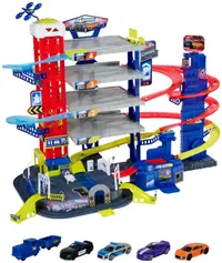 Set de joacă Majorette - Super Chase Center, cu 5 vehicule