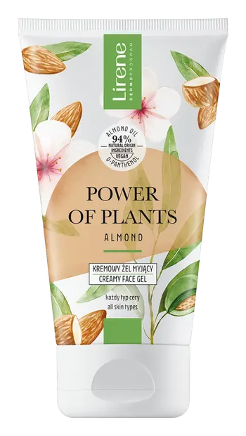 Gel cremos pentru curatare faciala Migdale Power Of Plants, 150ml, Lirene