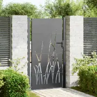 vidaXL Poartă de grădină 110 x 180 cm Oțel vopsit în pulbere Blocat