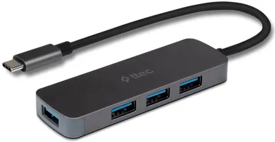 Hub USB ttec - 4 în 1 Multiport, 4x USB-A Converter, USB-C, negru