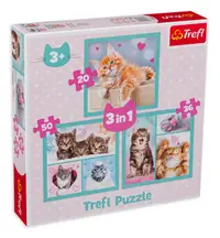 Puzzle Trefl 3 în 1 - Animale dulci