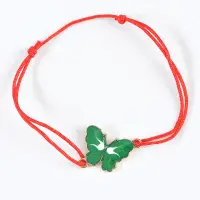 Bratara cu fluture verde
